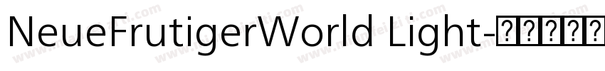 NeueFrutigerWorld Light字体转换